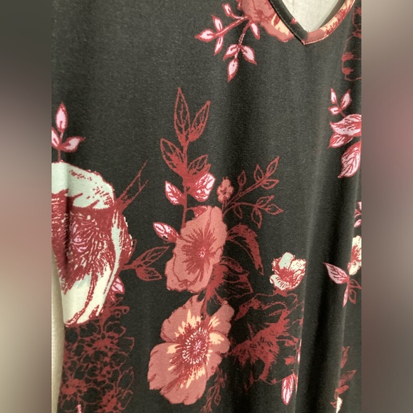 MUDD Medium Floral Dress Burgandy Multicolor Stretch EUC! E9163 - Picture 14 of 15